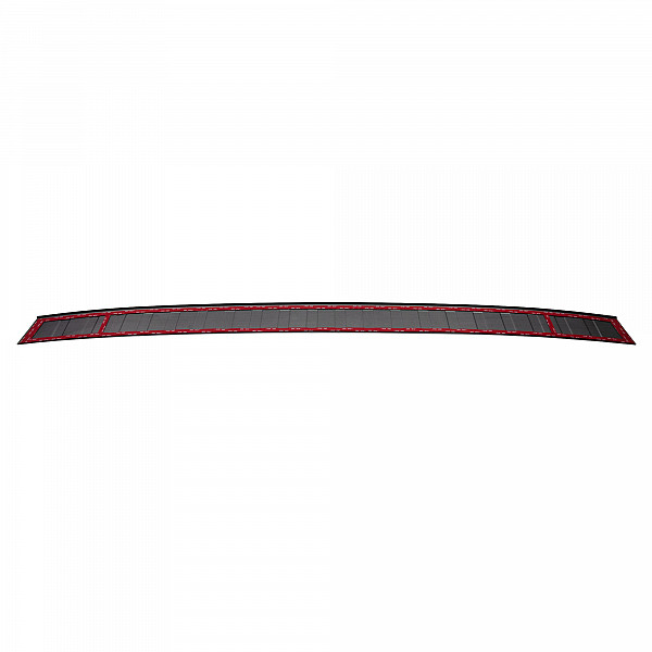 Stainless Steel Rear Bumper Protector Compatible With Volkswagen T6.1 Multivan, Transporter, California, Caravelle 10.2019-04.2024 Rearguard, Tailored Fit Bumper Guard,  Loading Edge Protector- Colour Black Mirror Stainless Steel (Black Chr