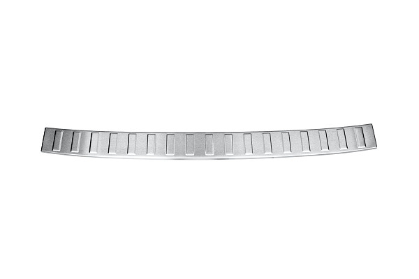 Stainless Steel Rear Bumper Protector Compatible With Volkswagen T6 Multivan, Transporter, California, Caravelle 06.2015-09.2019 Rearguard, Tailored Fit Bumper Guard,  Loading Edge Protector- Colour Brushed Stainless Steel