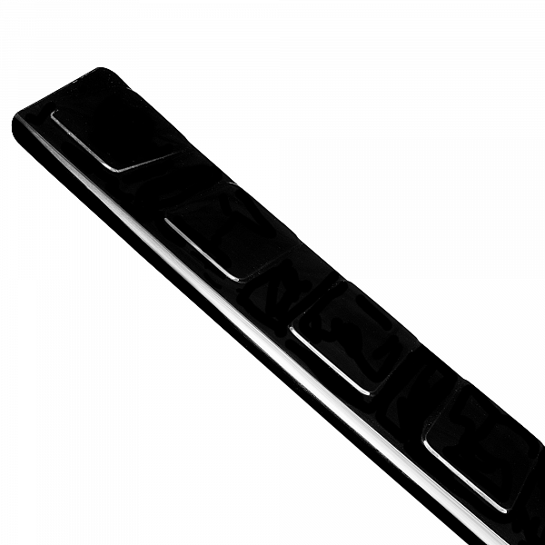 Stainless Steel Rear Bumper Protector Compatible With Volkswagen Caddy 11.2020-> Rearguard, Tailored Fit Bumper Guard,  Loading Edge Protector- Colour Black Mirror Stainless Steel (Black Chrome)