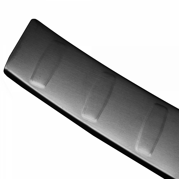 Stainless Steel Rear Bumper Protector Compatible With Volkswagen Tiguan Allspace 04.2016-11.2023 Rearguard, Tailored Fit Bumper Guard,  Loading Edge Protector- Colour Dark Grey Brushed Stainless Steel