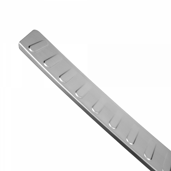 Stainless Steel Rear Bumper Protector Compatible With Ford Kuga 2 03.2013-01.2017 Rearguard, Tailored Fit Bumper Guard,  Loading Edge Protector- Colour Brushed Stainless Steel