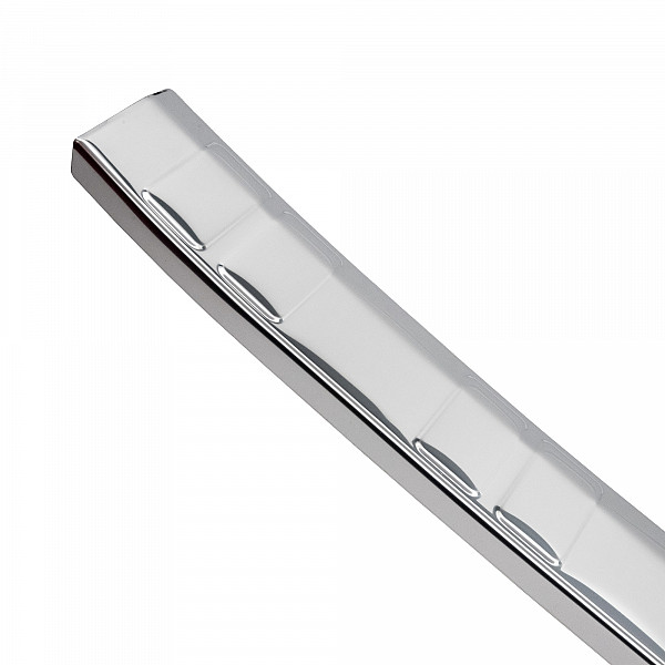 Stainless Steel Rear Bumper Protector Compatible With Skoda Octavia IV Combi Estate 04.2020-> (not for RS)  Rearguard, Tailored Fit Bumper Guard,  Loading Edge Protector- Colour Polished Stainless Steel (Chrome)