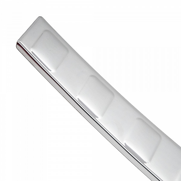 Stainless Steel Rear Bumper Protector Compatible With Hyundai Tucson IV 12.2020-> Rearguard, Tailored Fit Bumper Guard,  Loading Edge Protector- Colour Polished Stainless Steel (Chrome)
