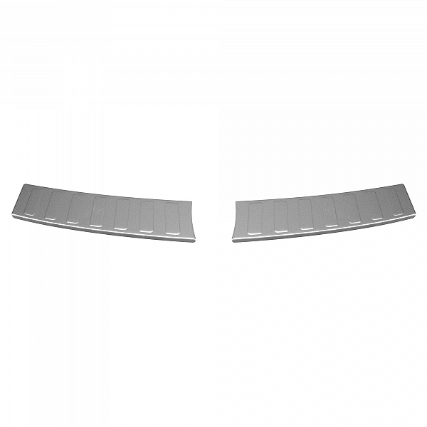 Stainless Steel Rear Bumper Protector Compatible With Opel Mokka II 01.2021-> Rearguard, Tailored Fit Bumper Guard,  Loading Edge Protector- Colour Brushed Stainless Steel