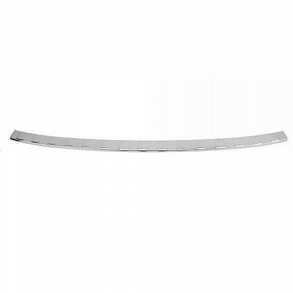 Stainless Steel Rear Bumper Protector Compatible With Volkswagen ID.3 09.2020-> Rearguard, Tailored Fit Bumper Guard,  Loading Edge Protector- Colour Polished Stainless Steel (Chrome)