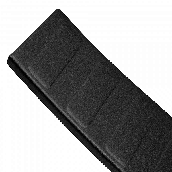 Stainless Steel Rear Bumper Protector Compatible With Skoda Kamiq 09.2019-> Rearguard, Tailored Fit Bumper Guard,  Loading Edge Protector- Colour Matte Black Powdercoated Stainless Steel
