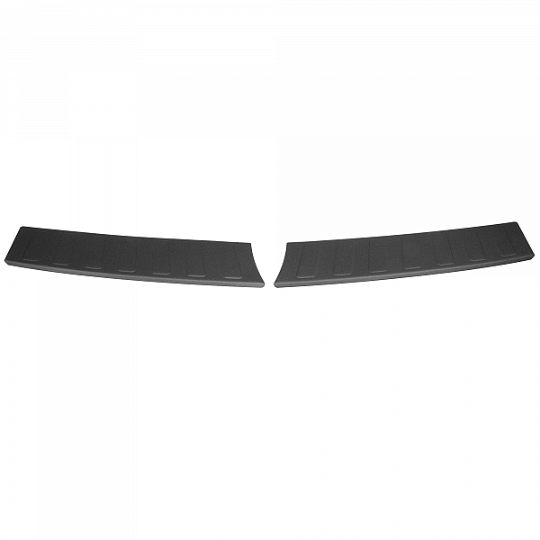 Stainless Steel Rear Bumper Protector Compatible With Opel Mokka II 01.2021-> Rearguard, Tailored Fit Bumper Guard,  Loading Edge Protector- Colour Matte Black Powdercoated Stainless Steel