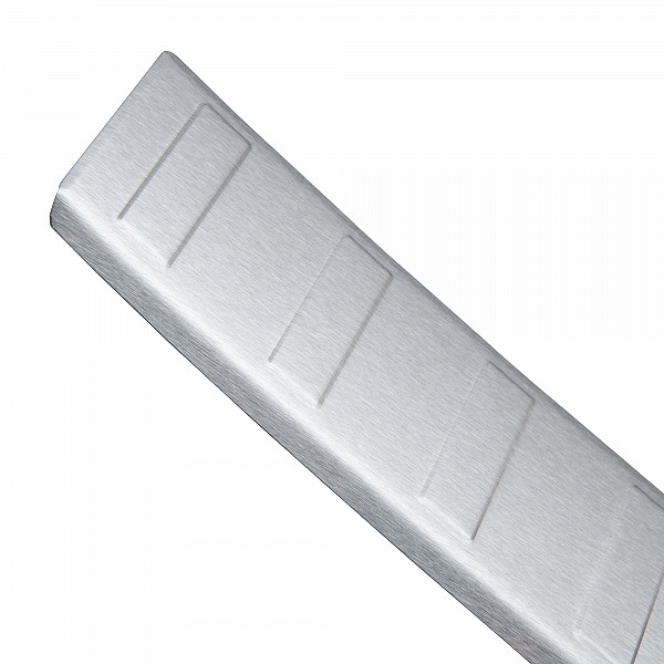 Stainless Steel Rear Bumper Protector Compatible With Volkswagen T7  Multivan 11.2021-> Rearguard, Tailored Fit Bumper Guard,  Loading Edge Protector- Colour Brushed Stainless Steel