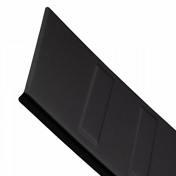 Stainless Steel Rear Bumper Protector Compatible With Volkswagen T6 Multivan, Transporter, California, Caravelle 06.2015-09.2019 Long Version 133,5cm Wide Rearguard, Tailored Fit Bumper Guard,  Loading Edge Protector- Colour Matte Black Pow
