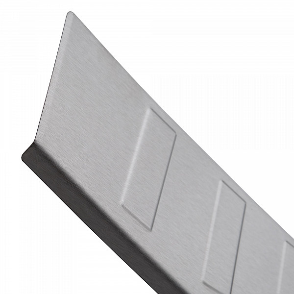 Stainless Steel Rear Bumper Protector Compatible With Volkswagen T6 Multivan, Transporter, California, Caravelle 06.2015-09.2019 Rearguard, Tailored Fit Bumper Guard,  Loading Edge Protector- Colour Brushed Stainless Steel