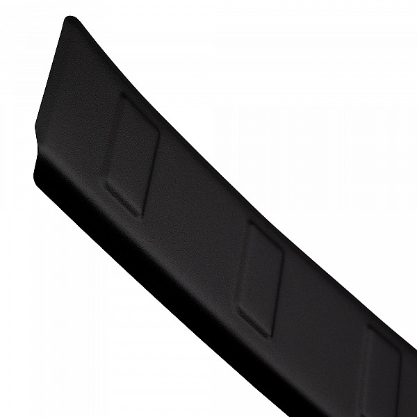 Stainless Steel Rear Bumper Protector Compatible With Cupra Born 11.2021-> Rearguard, Tailored Fit Bumper Guard,  Loading Edge Protector- Colour Matte Black Powdercoated Stainless Steel