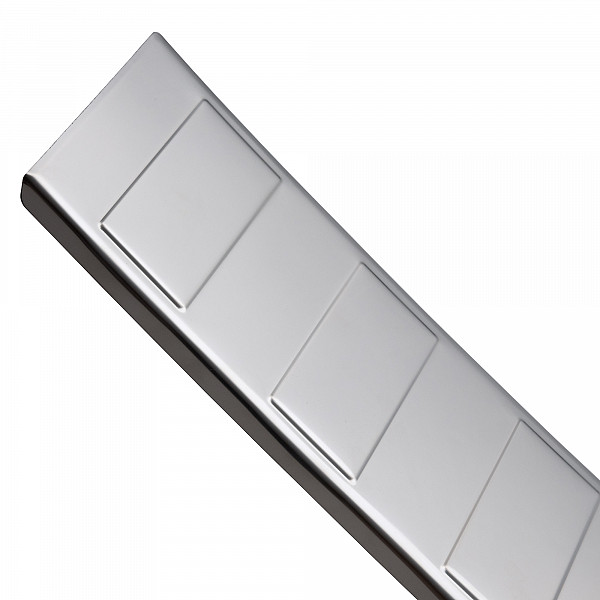 Stainless Steel Rear Bumper Protector Compatible With Toyota Proace & Proace Verso 09.2016-> Long Version 133,5cm Wide Rearguard, Tailored Fit Bumper Guard,  Loading Edge Protector- Colour Polished Stainless Steel (Chrome)