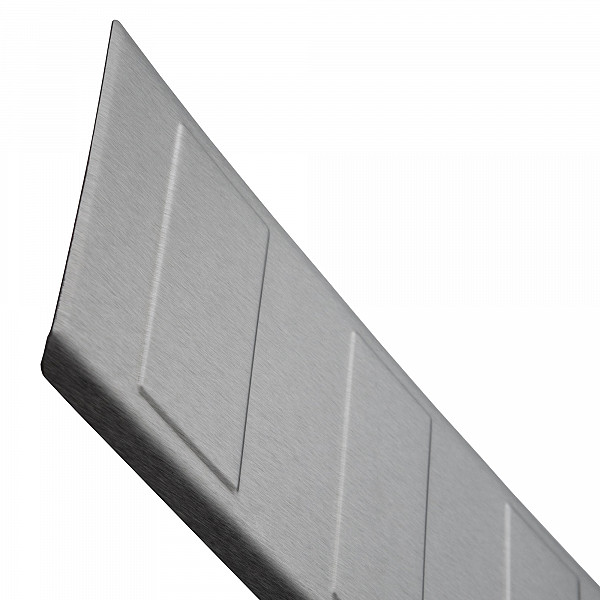 Stainless Steel Rear Bumper Protector Compatible With Citroen Dispatch, Jumpy, Spacetourer 09.2016-> Rearguard, Tailored Fit Bumper Guard,  Loading Edge Protector- Colour Brushed Stainless Steel