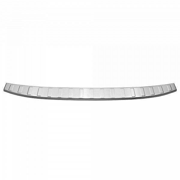 Stainless Steel Rear Bumper Protector Compatible With Volvo V90 09.2016-> Rearguard, Tailored Fit Bumper Guard,  Loading Edge Protector- Colour Polished Stainless Steel (Chrome)