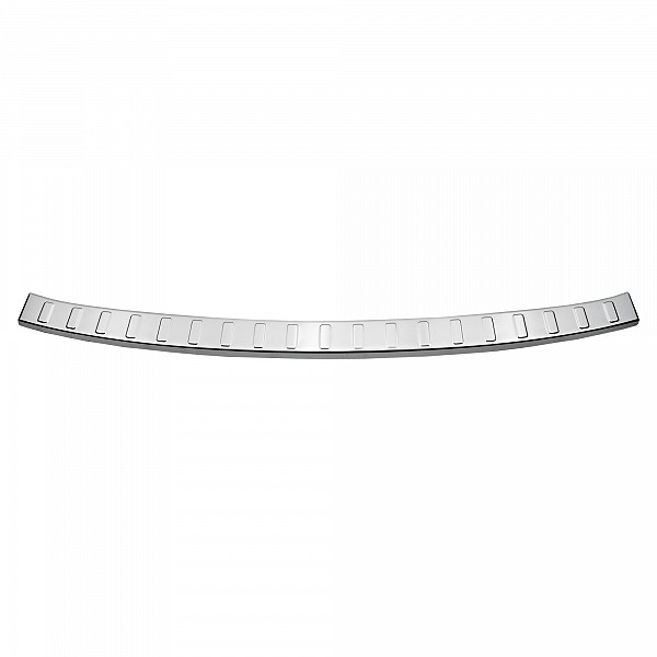 Stainless Steel Rear Bumper Protector Compatible With Jaguar F-Pace 01.2016-> Rearguard, Tailored Fit Bumper Guard,  Loading Edge Protector- Colour Polished Stainless Steel (Chrome)