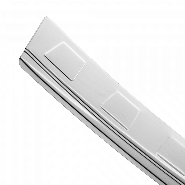 Stainless Steel Rear Bumper Protector Compatible With Porsche Macan 04.2014-03.2024 Rearguard, Tailored Fit Bumper Guard,  Loading Edge Protector- Colour Polished Stainless Steel (Chrome)