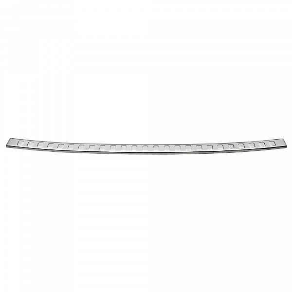 Stainless Steel Rear Bumper Protector Compatible With Kia Ceed Sportswagon (Estate) 09.2018-> Rearguard, Tailored Fit Bumper Guard,  Loading Edge Protector- Colour Polished Stainless Steel (Chrome)
