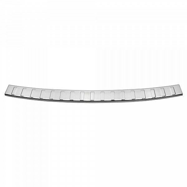 Stainless Steel Rear Bumper Protector Compatible With Audi A4 Avant (Estate) B9 10.2015-> Rearguard, Tailored Fit Bumper Guard,  Loading Edge Protector- Colour Polished Stainless Steel (Chrome)