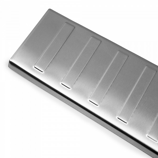 Stainless Steel Rear Bumper Protector Compatible With Nissan NV300 11.2016-09.2021 Rearguard, Tailored Fit Bumper Guard,  Loading Edge Protector- Colour Brushed Stainless Steel