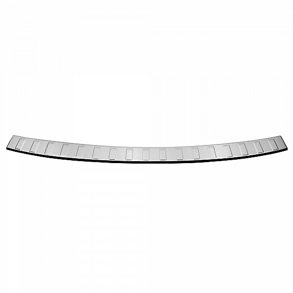 Stainless Steel Rear Bumper Protector Compatible With Volvo XC60 07.2017-> Rearguard, Tailored Fit Bumper Guard,  Loading Edge Protector- Colour Polished Stainless Steel (Chrome)