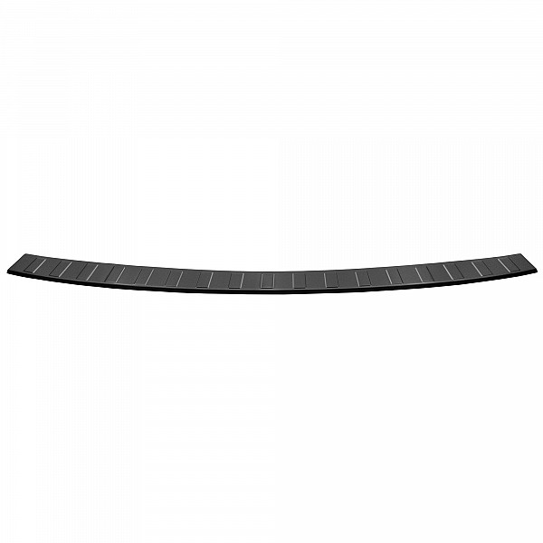 Stainless Steel Rear Bumper Protector Compatible With Volvo XC60 07.2017-> Rearguard, Tailored Fit Bumper Guard,  Loading Edge Protector- Colour Dark Grey Brushed Stainless Steel