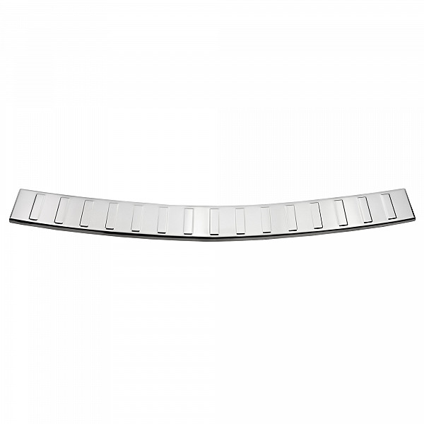 Stainless Steel Rear Bumper Protector Compatible With Opel Mokka X 07.2016-06.2019 Rearguard, Tailored Fit Bumper Guard,  Loading Edge Protector- Colour Polished Stainless Steel (Chrome)