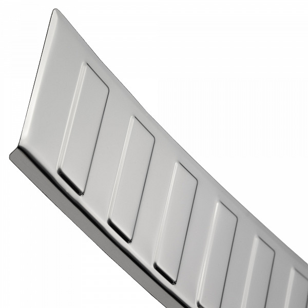 Stainless Steel Rear Bumper Protector Compatible With Skoda Superb Combi (Estate) & Scout 09.2015-06.2019 Rearguard, Tailored Fit Bumper Guard,  Loading Edge Protector- Colour Polished Stainless Steel (Chrome)