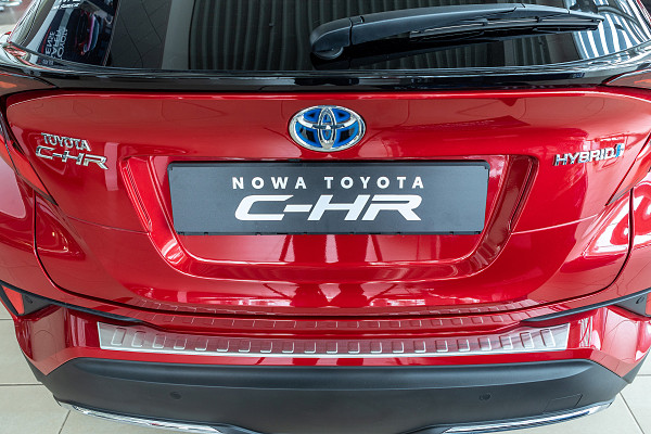 Zaščitna letvica zadnjega odbijača iz nerjavečega jekla kompatibilna za Toyota C-HR 10.2016-12.2023 natančno prilegajoča zaščita nakladalnega roba z globokim zaščitnim robom- barva krtačeno nerjaveče jeklo
