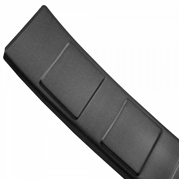 Stainless Steel Rear Bumper Protector Compatible With Ford Kuga ST Line & Hybrid 03.2020-> Rearguard, Tailored Fit Bumper Guard,  Loading Edge Protector- Colour Dark Grey Brushed Stainless Steel