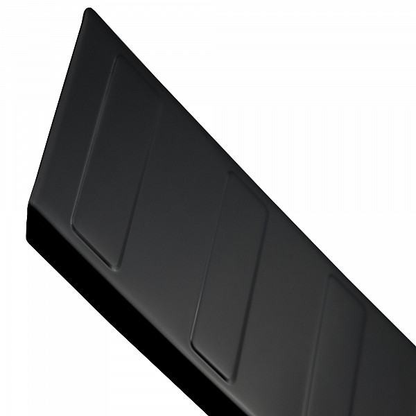 Stainless Steel Rear Bumper Protector Compatible With Fiat Scudo 05.2022-> Rearguard, Tailored Fit Bumper Guard,  Loading Edge Protector- Colour Black Mirror Stainless Steel (Black Chrome)