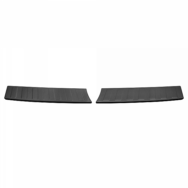 Stainless Steel Rear Bumper Protector Compatible With Opel Mokka II 01.2021-> Rearguard, Tailored Fit Bumper Guard,  Loading Edge Protector- Colour Dark Grey Brushed Stainless Steel