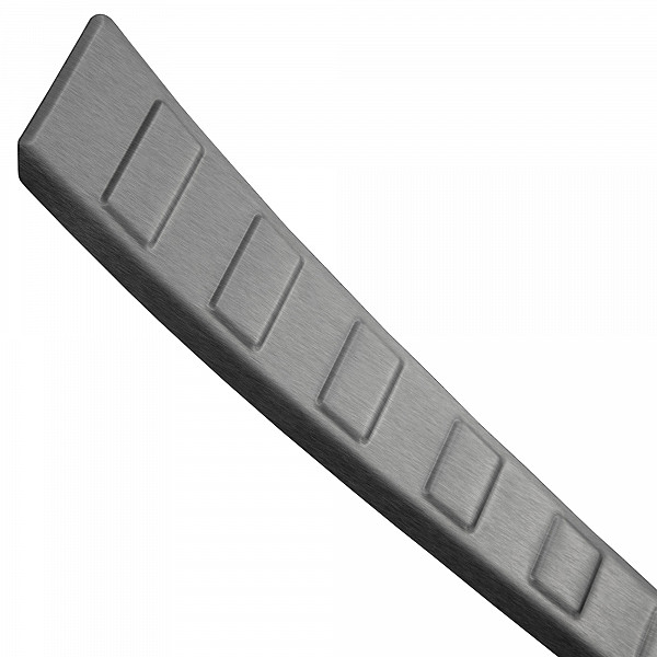 Stainless Steel Rear Bumper Protector Compatible With Lexus NX II  10.2021-> Rearguard, Tailored Fit Bumper Guard,  Loading Edge Protector- Colour Brushed Stainless Steel