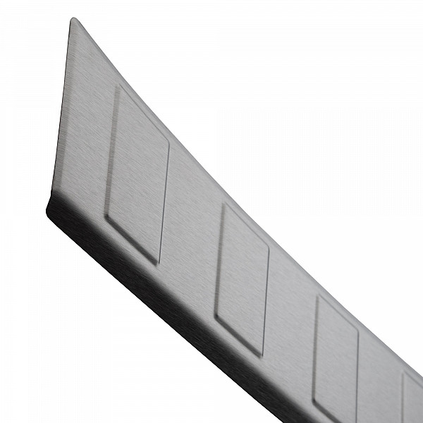 Stainless Steel Rear Bumper Protector Compatible With Mercedes Benz Citan T Class W420 10.2021-> Rearguard, Tailored Fit Bumper Guard,  Loading Edge Protector- Colour Brushed Stainless Steel