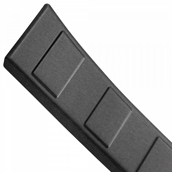 Stainless Steel Rear Bumper Protector Compatible With Renault Kangoo III 05.2021-> Rearguard, Tailored Fit Bumper Guard,  Loading Edge Protector- Colour Dark Grey Brushed Stainless Steel