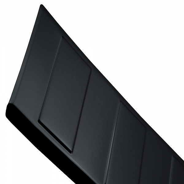 Stainless Steel Rear Bumper Protector Compatible With Opel Vivaro C 07.2019-> Long Version 133,5cm Wide Rearguard, Tailored Fit Bumper Guard,  Loading Edge Protector- Colour Black Mirror Stainless Steel (Black Chrome)