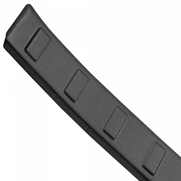 Stainless Steel Rear Bumper Protector Compatible With Cupra Born 11.2021-> Rearguard, Tailored Fit Bumper Guard,  Loading Edge Protector- Colour Dark Grey Brushed Stainless Steel