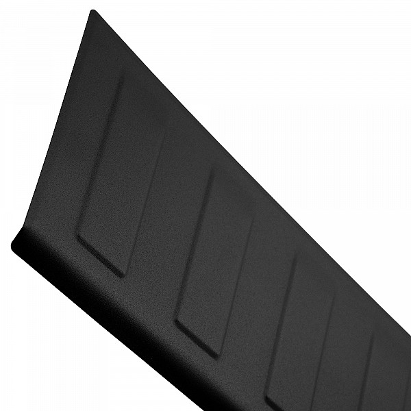 Stainless Steel Rear Bumper Protector Compatible With Fiat Doblo 07.2022-> Rearguard, Tailored Fit Bumper Guard,  Loading Edge Protector- Colour Matte Black Powdercoated Stainless Steel