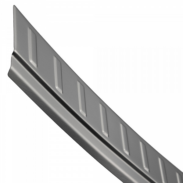 Stainless Steel Rear Bumper Protector Compatible With Porsche Macan 04.2014-03.2024 Rearguard, Tailored Fit Bumper Guard,  Loading Edge Protector- Colour Brushed Stainless Steel