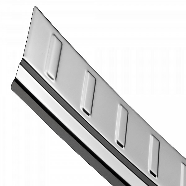 Stainless Steel Rear Bumper Protector Compatible With Porsche Macan 04.2014-03.2024 Rearguard, Tailored Fit Bumper Guard,  Loading Edge Protector- Colour Polished Stainless Steel (Chrome)