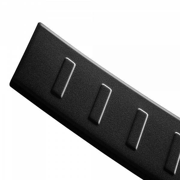Stainless Steel Rear Bumper Protector Compatible With Seat Alhambra 10.2010-04.2020 Rearguard, Tailored Fit Bumper Guard,  Loading Edge Protector- Colour Matte Black Powdercoated Stainless Steel