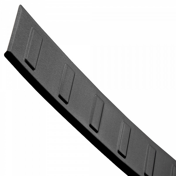 Stainless Steel Rear Bumper Protector Compatible With Peugeot 3008 10.2016-11.2023 Rearguard, Tailored Fit Bumper Guard,  Loading Edge Protector- Colour Dark Grey Brushed Stainless Steel