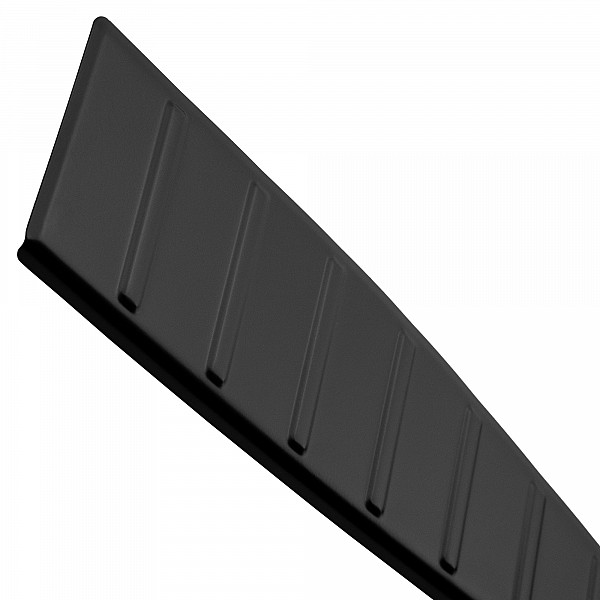 Stainless Steel Rear Bumper Protector Compatible With Toyota BZ4X 06.2022-> Rearguard, Tailored Fit Bumper Guard,  Loading Edge Protector- Colour Matte Black Powdercoated Stainless Steel