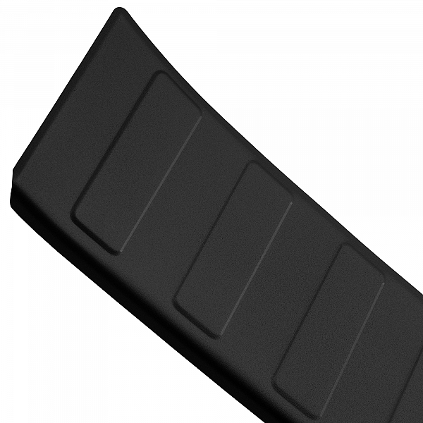 Stainless Steel Rear Bumper Protector Compatible With Volkswagen ID.BUZZ 10.2022-> Rearguard, Tailored Fit Bumper Guard,  Loading Edge Protector- Colour Matte Black Powdercoated Stainless Steel