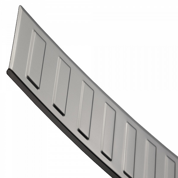 Stainless Steel Rear Bumper Protector Compatible With Opel Zafira Tourer (C) 01.2012-06.2019 Rearguard, Tailored Fit Bumper Guard,  Loading Edge Protector- Colour Brushed Stainless Steel