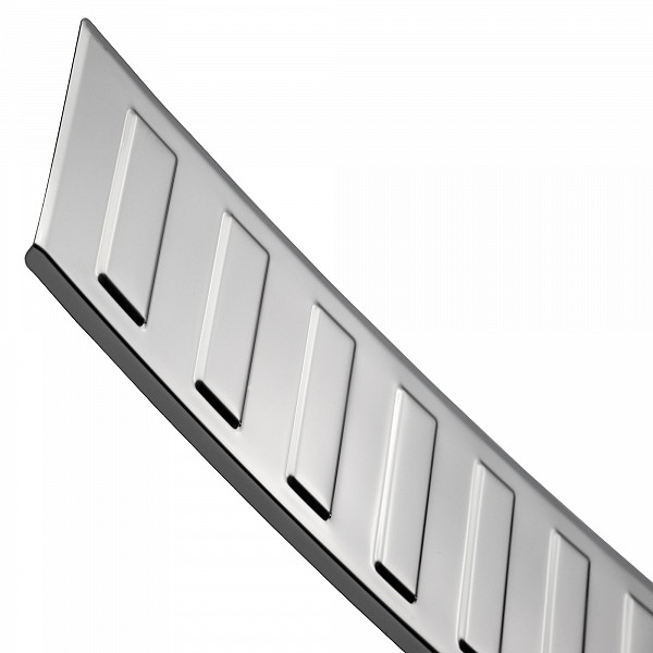 Stainless Steel Rear Bumper Protector Compatible With Opel Zafira Tourer (C) 01.2012-06.2019 Rearguard, Tailored Fit Bumper Guard,  Loading Edge Protector- Colour Polished Stainless Steel (Chrome)