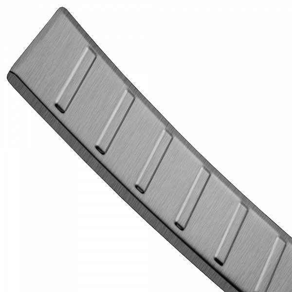 Stainless Steel Rear Bumper Protector Compatible With Dacia Jogger 03.2022-> Rearguard, Tailored Fit Bumper Guard,  Loading Edge Protector- Colour Brushed Stainless Steel