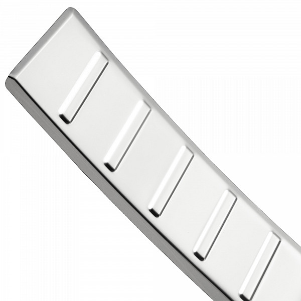Stainless Steel Rear Bumper Protector Compatible With Dacia Jogger 03.2022-> Rearguard, Tailored Fit Bumper Guard,  Loading Edge Protector- Colour Polished Stainless Steel (Chrome)