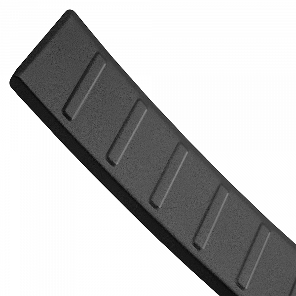 Stainless Steel Rear Bumper Protector Compatible With Dacia Jogger 03.2022-> Rearguard, Tailored Fit Bumper Guard,  Loading Edge Protector- Colour Matte Black Powdercoated Stainless Steel