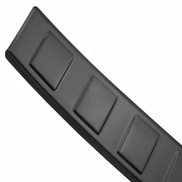 Stainless Steel Rear Bumper Protector Compatible With Peugeot 308 SW Estate 06.2022-> Rearguard, Tailored Fit Bumper Guard,  Loading Edge Protector- Colour Dark Grey Brushed Stainless Steel