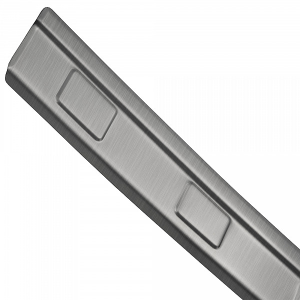 Stainless Steel Rear Bumper Protector Compatible With Dacia Duster III 06.2024-> Rearguard, Tailored Fit Bumper Guard,  Loading Edge Protector- Colour Brushed Stainless Steel